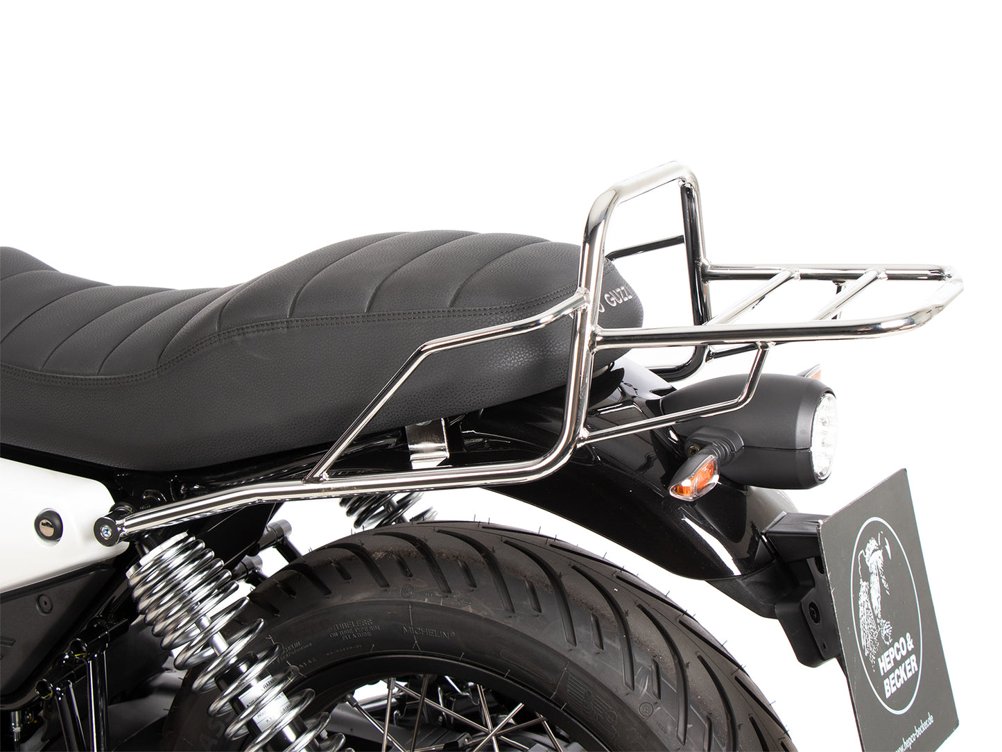 Hepco & Becker Tube rear rack chrome for Moto Guzzi V7 Special/Stone/Centenario (850 ccm) (2021-2024)