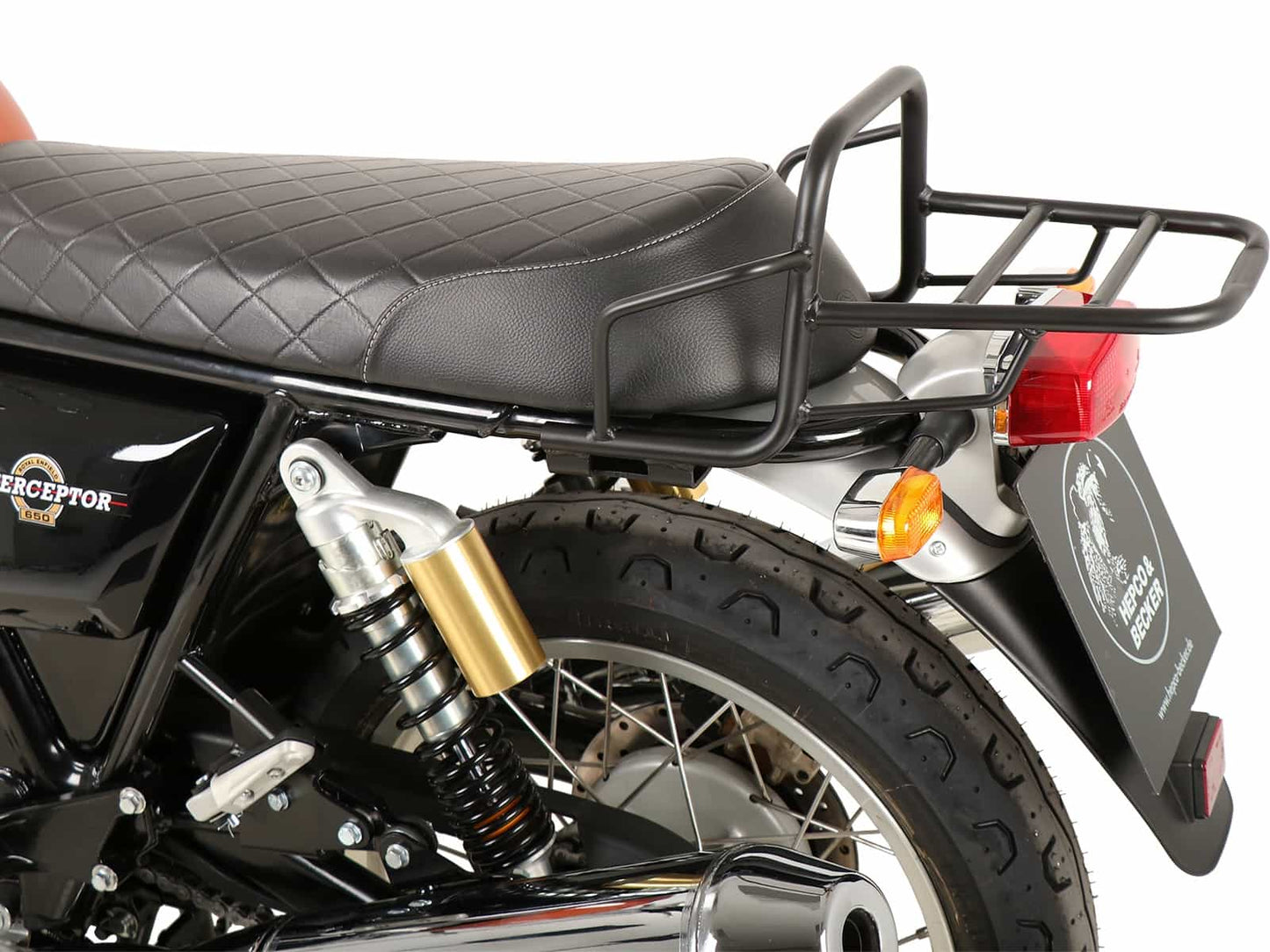 Hepco & Becker Topcase carrier tube-type black for Royal Royal Enfield Interceptor (2018-) / Continental 650 / GT 650 (2019-)