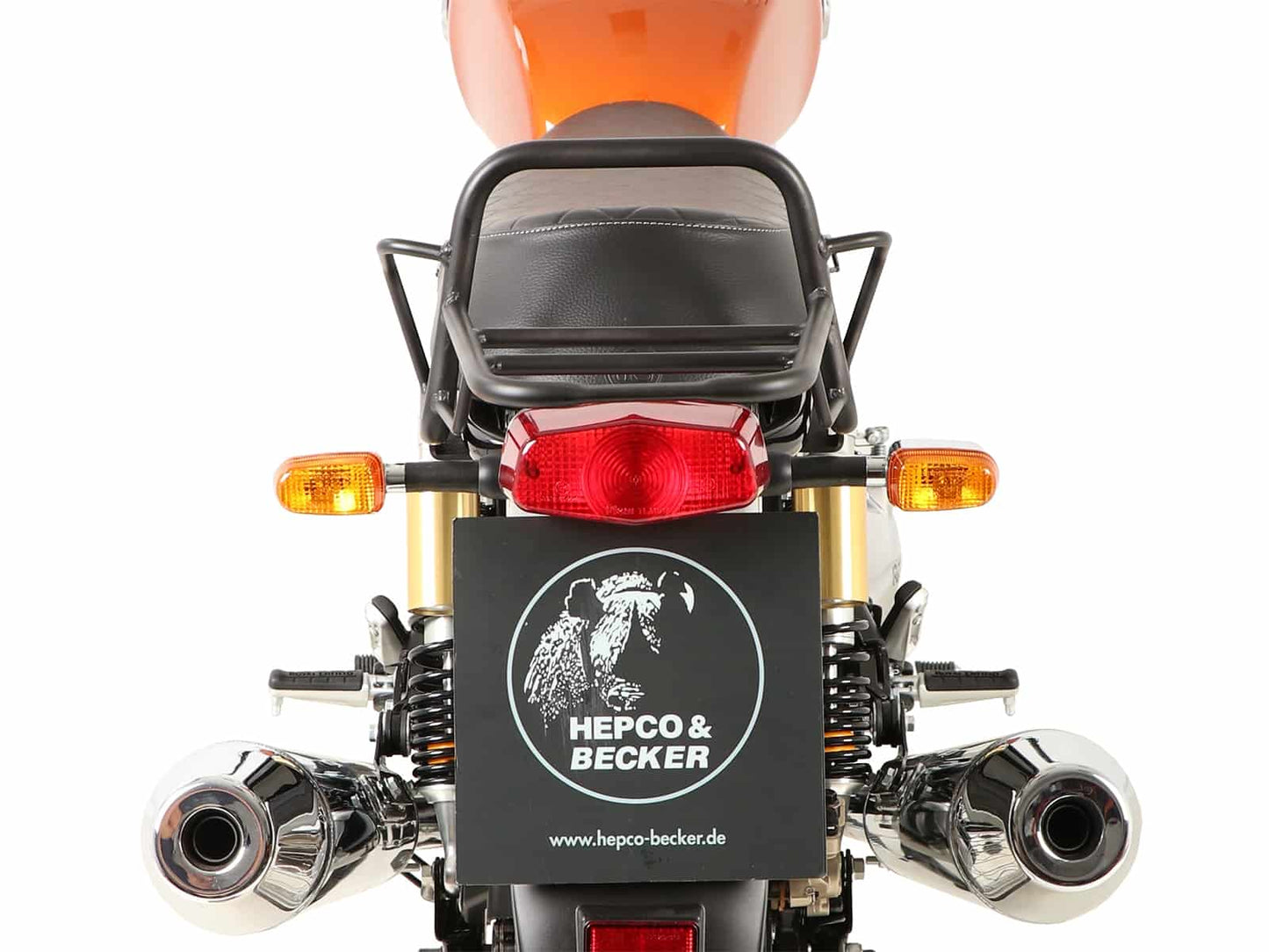 Hepco & Becker Topcase carrier tube-type black for Royal Royal Enfield Interceptor (2018-) / Continental 650 / GT 650 (2019-)