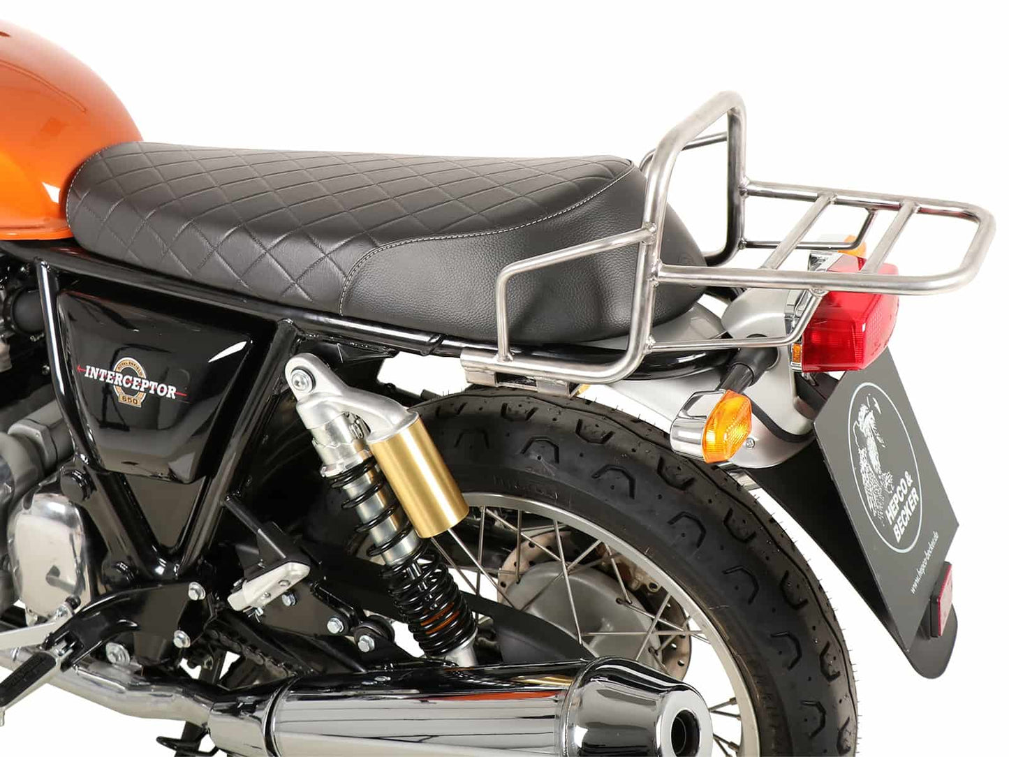 Hepco & Becker Topcase carrier tube-type chrome for Royal Enfield Interceptor (2018-) / Continental 650 / GT 650 (2019-)