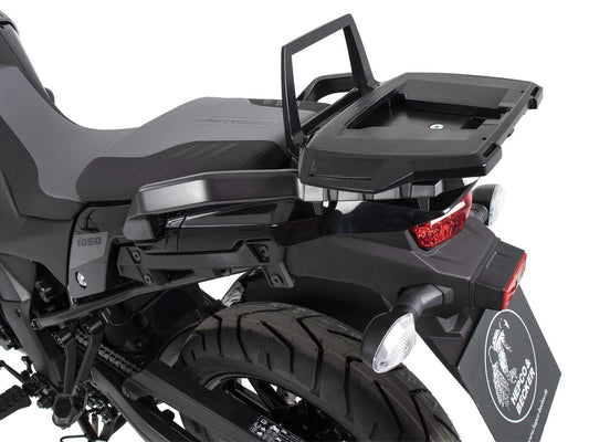 Hepco & Becker Alurack top case carrier black for combination with original rear rack for Suzuki V-Strom 1050 / XT (2020-2022)