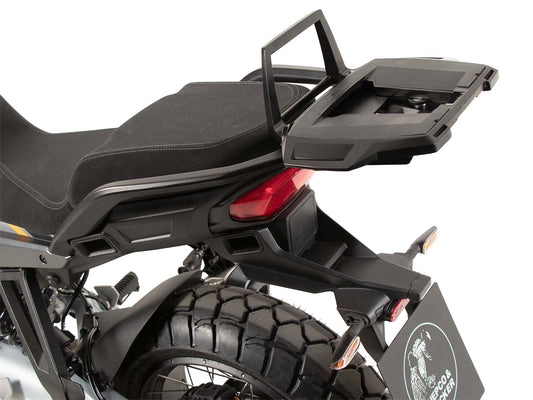 Hepco & Becker Alurack top case carrier black for combination with original rear rack for Moto Guzzi Stelvio (2024-)