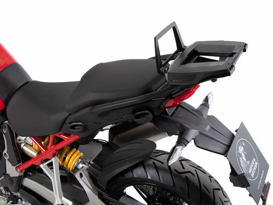 Hepco & Becker Alurack top case carrier black for combination with original rear rack for Ducati Multistrada V4 / S / Pikes Peak / Rally (2025-)