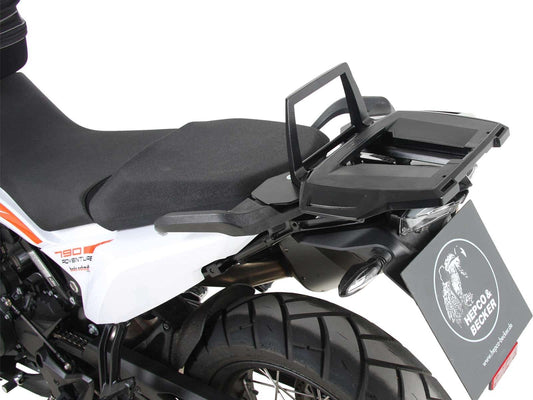 Hepco & Becker Alurack top case carrier black for combination with original rear rack for KTM 890 Adventure / R / Rally (2021-2022)