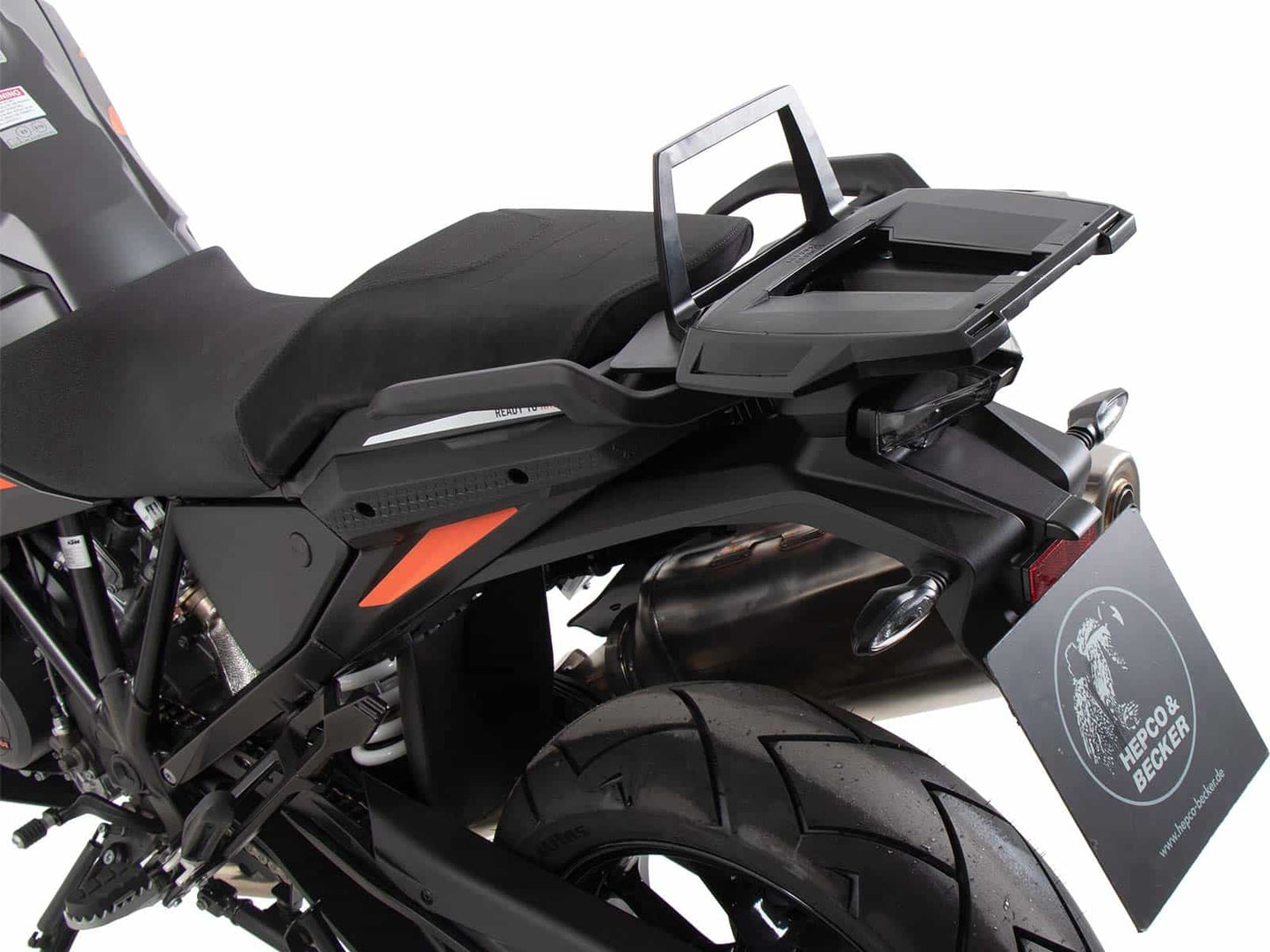 Hepco & Becker Alurack top case carrier black for combination with original rear rack for KTM 1290 Super Adventure S/R (2021-2024)