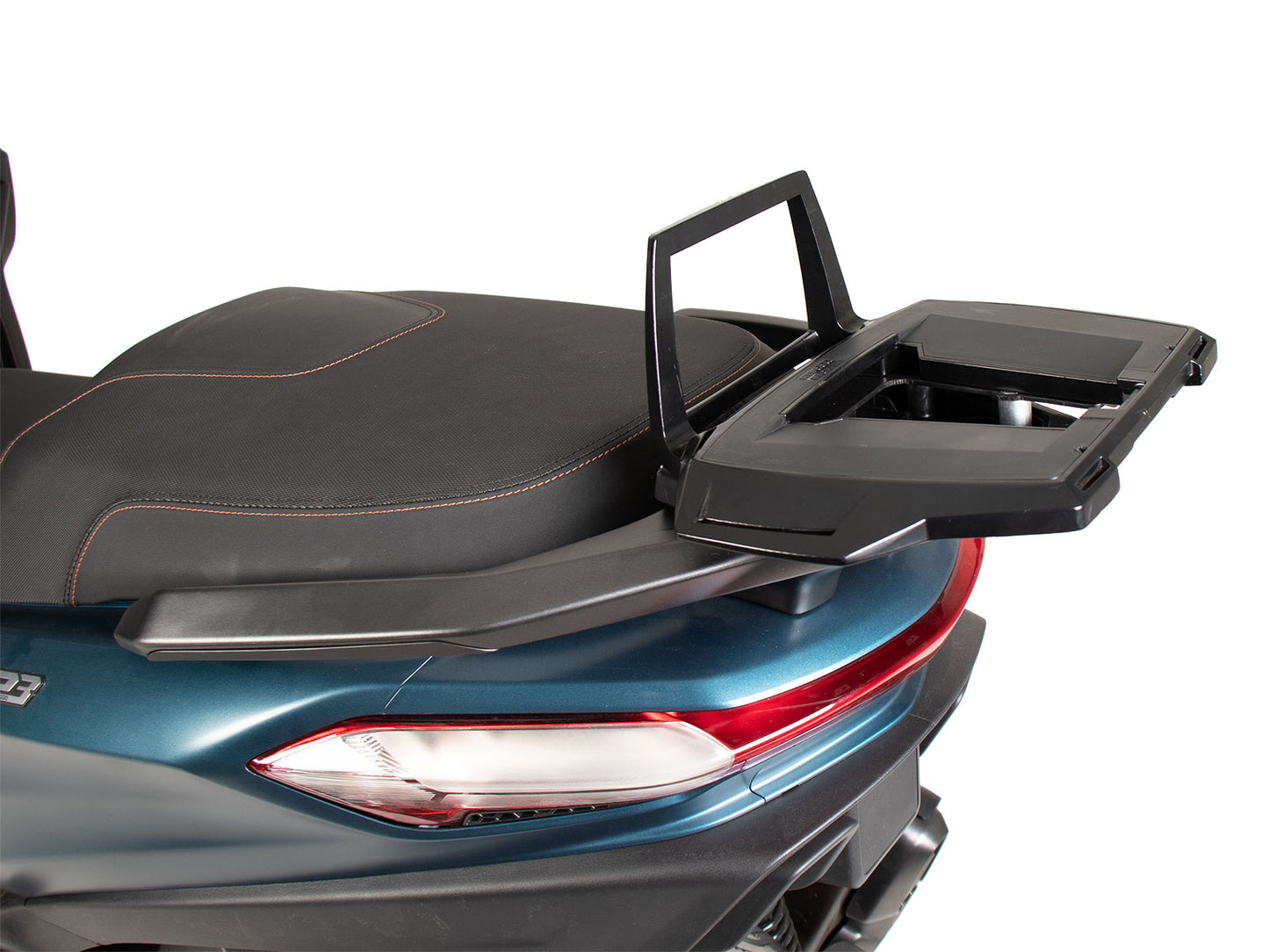Hepco & Becker Alurack top case carrier black for combination with original rear rack for Piaggio MP3 Exclusive 530