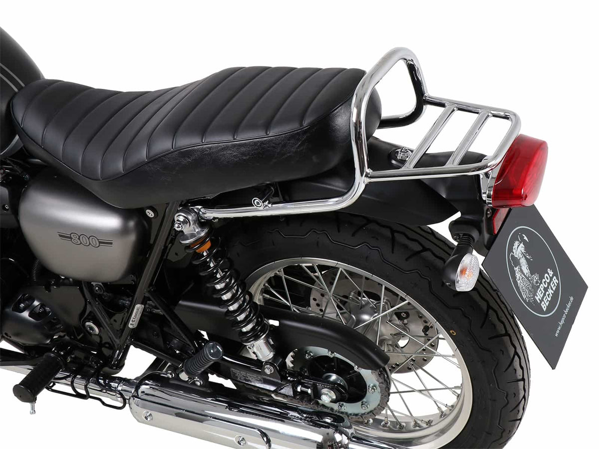 Hepco & Becker Tube rear rack chrome for Kawasaki W 800 Street / Cafe / Standard (2019-2025)