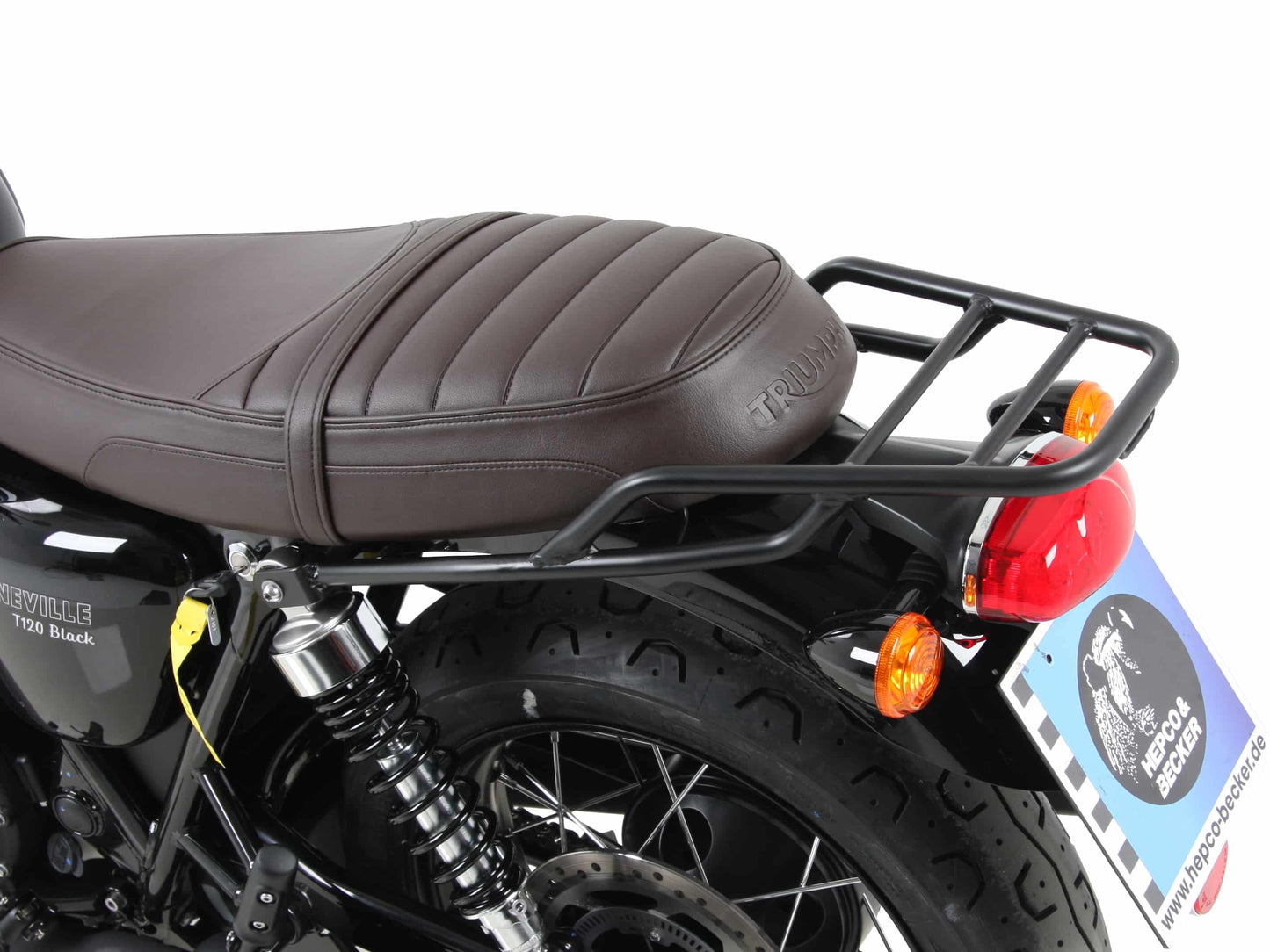 Hepco & Becker Tube rear rack - black for Triumph Bonneville T 120/Black (2016-)