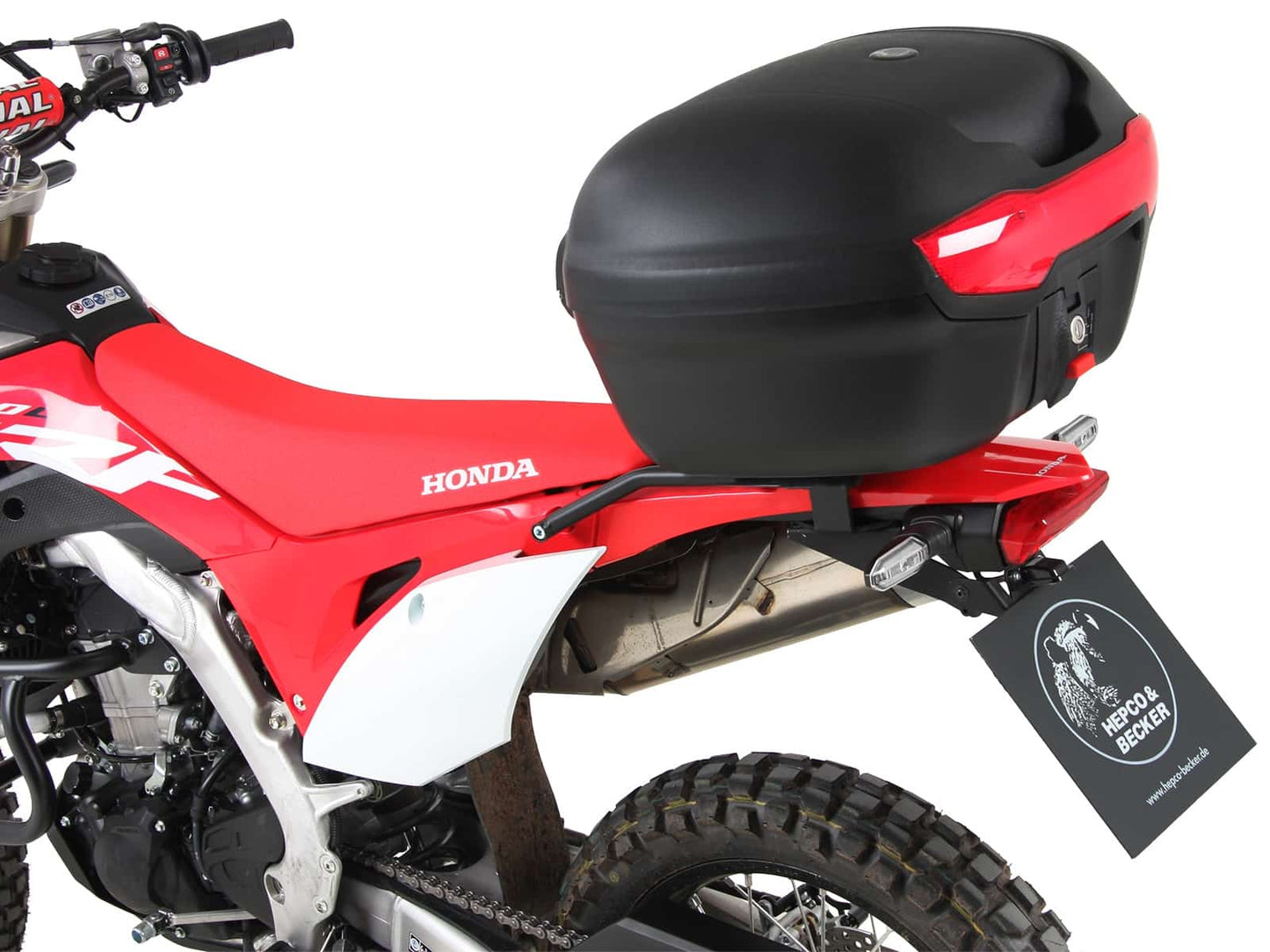 Hepco & Becker Topcase - Set Journey topcase 40 black incl. carrier for Honda CRF 450 L (2018-2021)