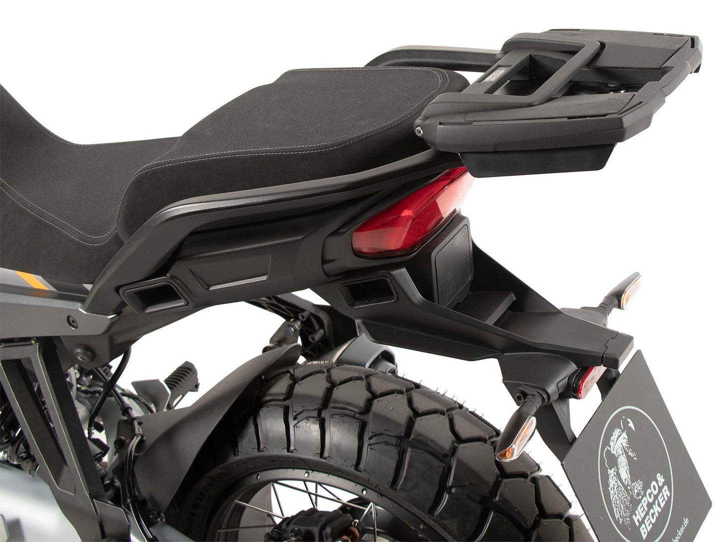 Hepco & Becker Easyrack topcasecarrier black for combination with original rear rack for Moto Guzzi Stelvio (2024-)