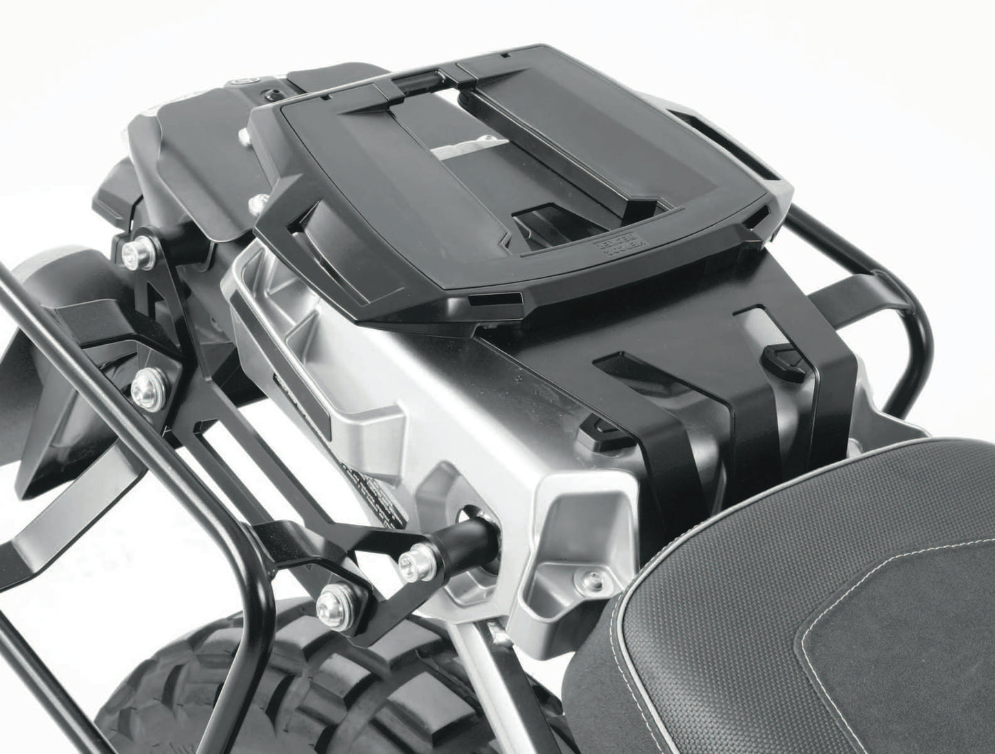 Hepco & Becker Alurack topcasecarrier black instead of pillion seat for Yamaha XT 1200 Z Super Ténéré (2013-2020)