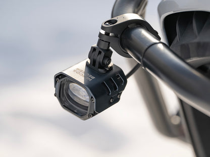 Hepco & Becker LED Auxiliary headlights "Nova" - Set for Ø18-25mm Crashbars | Motorcycle Foglights Kit with universal mount