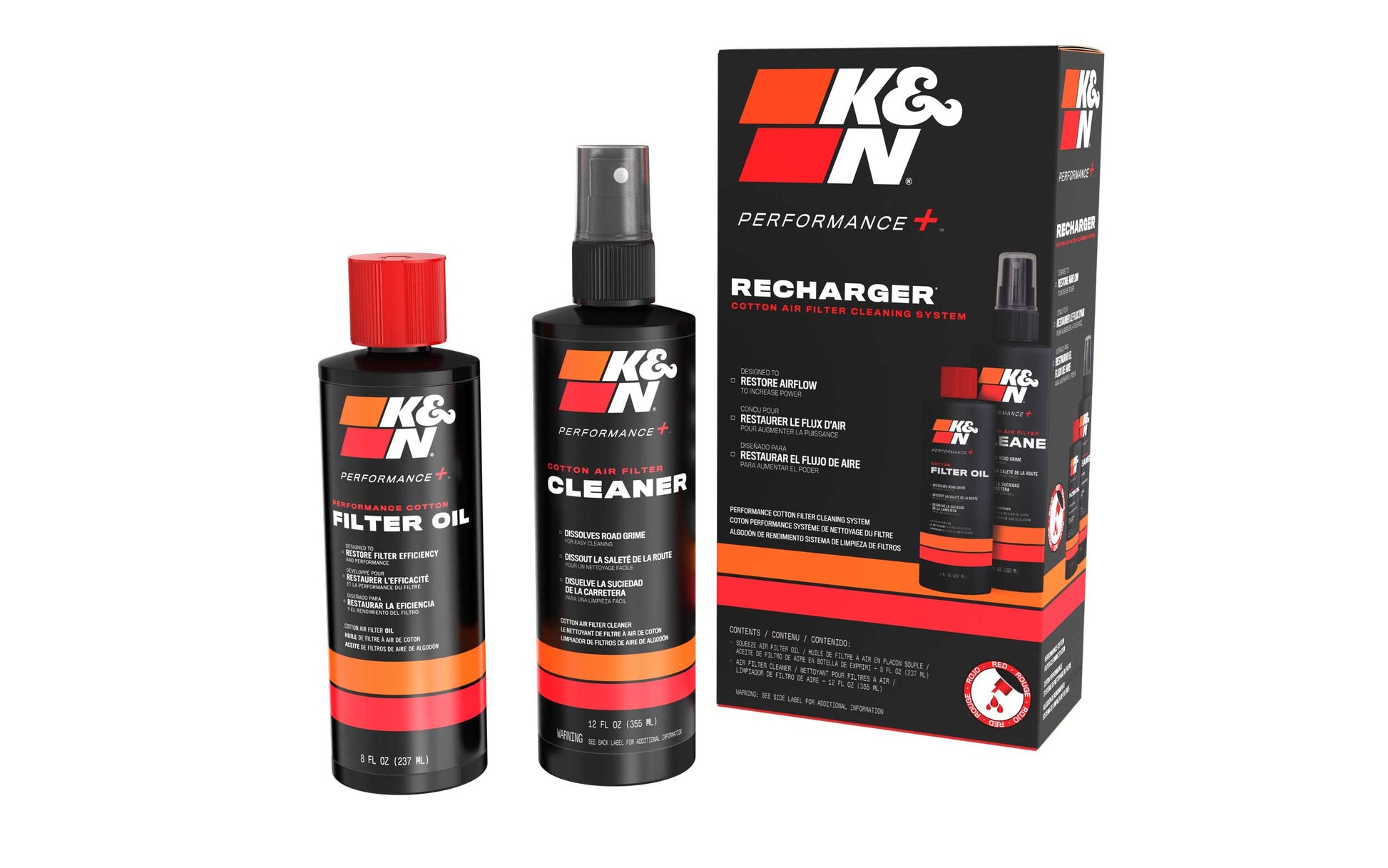 K&N Filter Care Service Kit - Squeeze Red 99-5050 Big Bike Tech