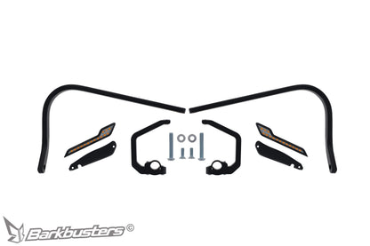 Barkbusters Hardware kit - Two Point Mount:
BMW R 1300 GS Models with Amber Light in OEM Handguard (2024-) Powder Coated BLACK (Including LED Sequential Indicators)