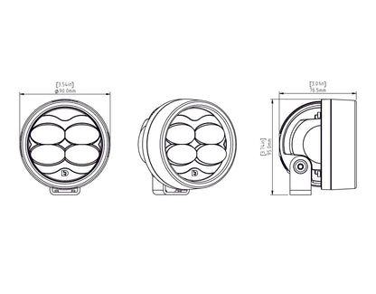 DENALI D3 LED Fog Light Pod with DataDim Technology