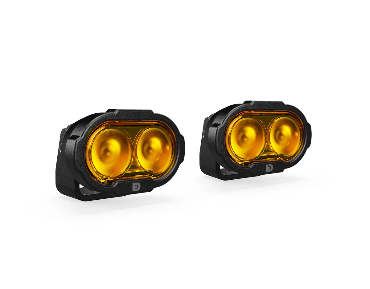 DENALI DL-2 Driving Light with Datadim Technology – Amber – Pair