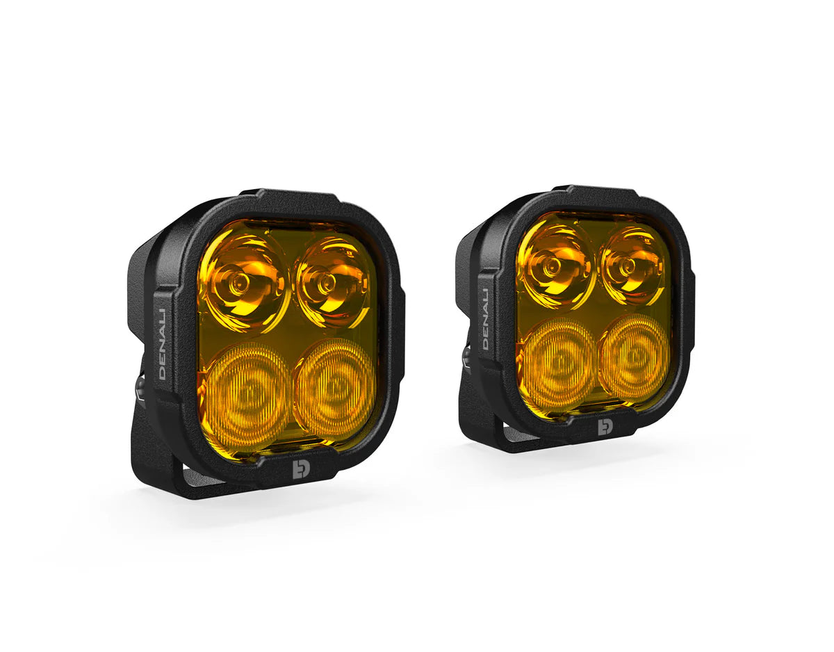 DENALI DL-4 Driving Light with Datadim Technology – Amber – Pair
