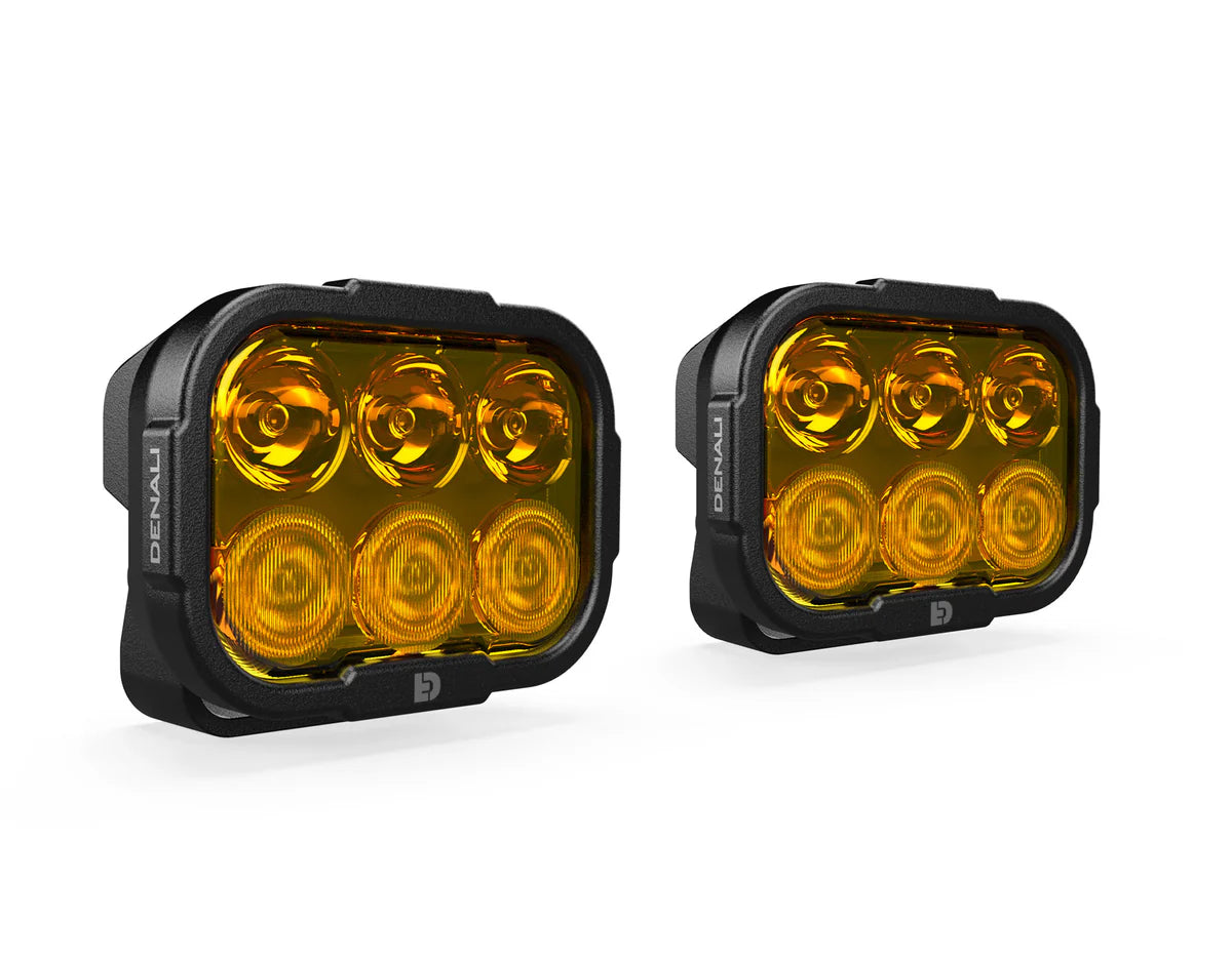 DENALI DL-6 Driving Light Kit with Datadim Technology - Amber – Pair