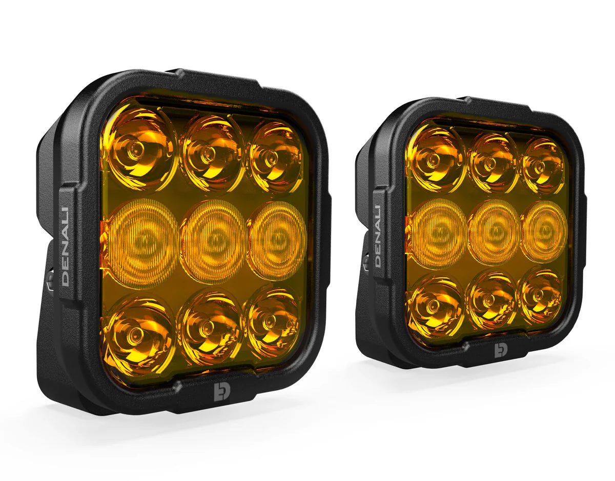 DENALI DL-9 Driving Light W/ Datadim Technology - Amber – Pair