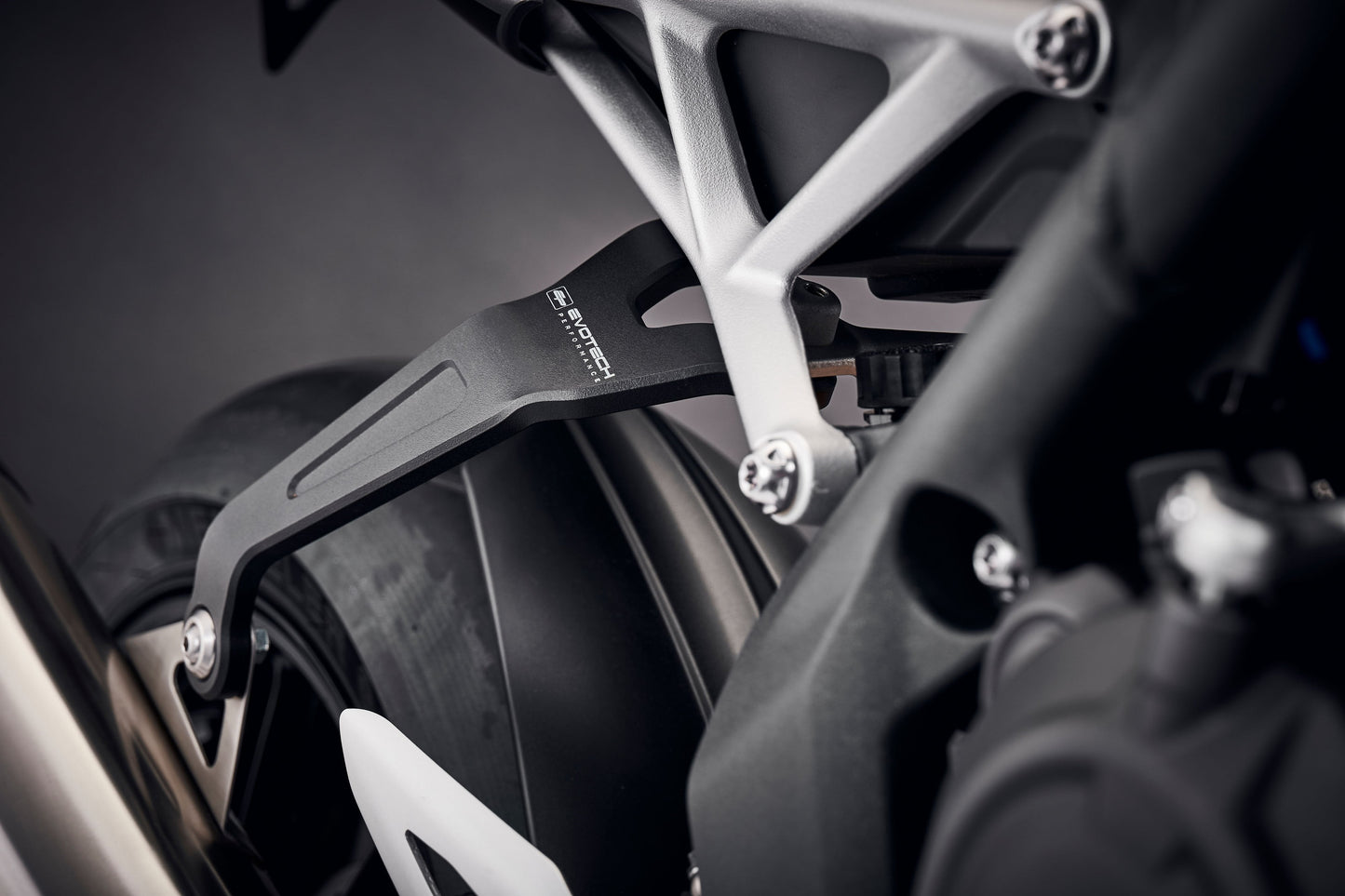 Evotech Triumph Speed Triple 1200 RS Black Exhaust Hanger (2021 - 2024)