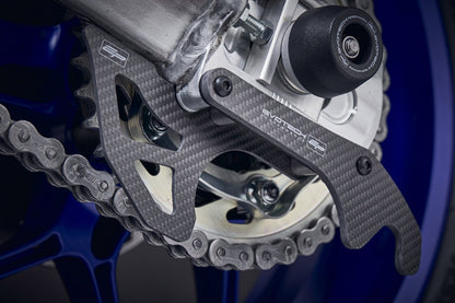 Evotech Carbon Fibre Toe Guard / GP Style Paddock Stand Plates - Yamaha YZF-R1M (2015 - 2019)