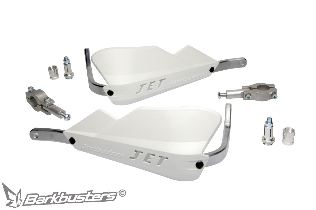 Barkbusters JET Handguard - Two Point Mount (Straight 22mm) - WHITE