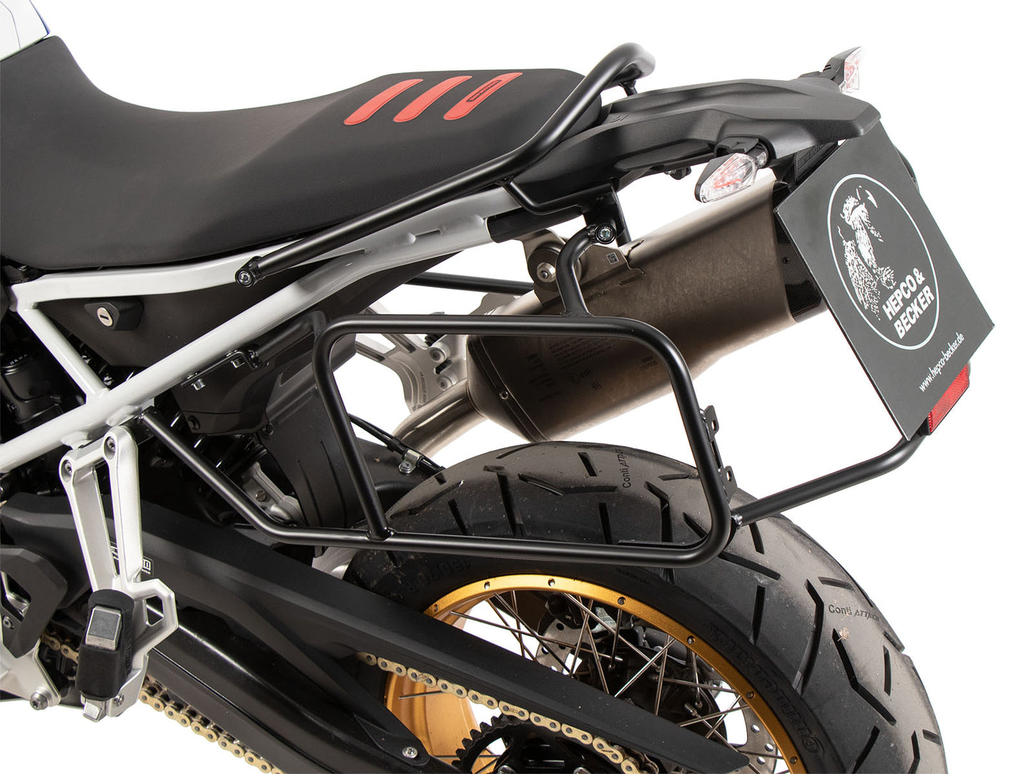 Hepco & Becker Side carrier Cutout black for Xplorer Cutout cases 40/37 for BMW F 900 GS (2024-)