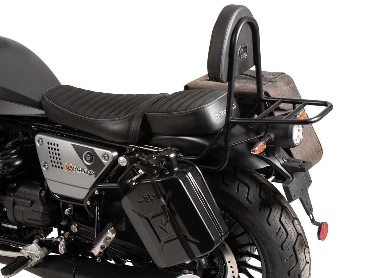 Hepco & Becker Canister 4 ltr. incl. holder left Cutout - black for Moto Guzzi V9 Bobber/Special Edition (2021-2025)