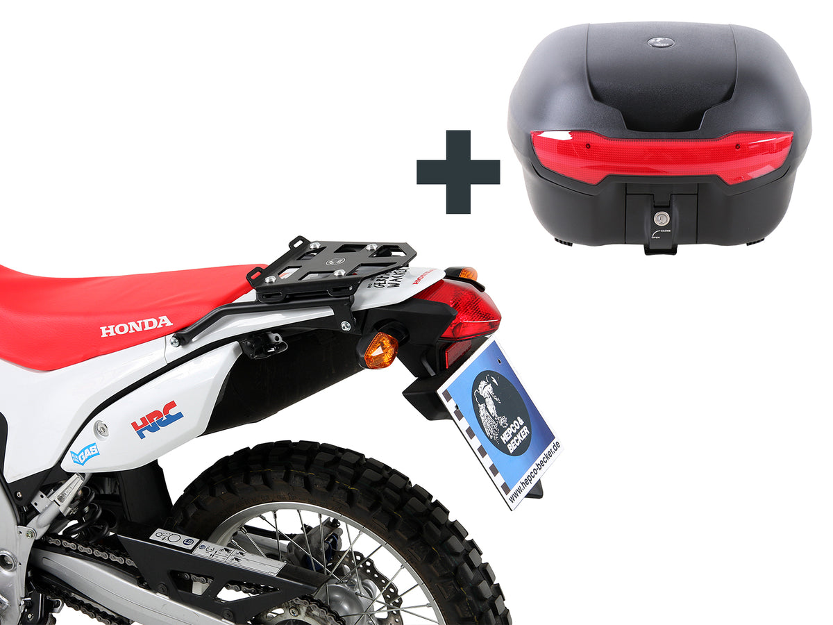 Hepco & Becker Topcase - Set Journey 40 black incl. carrier for Honda CRF 250 L (2012-) / Rally (2017-)