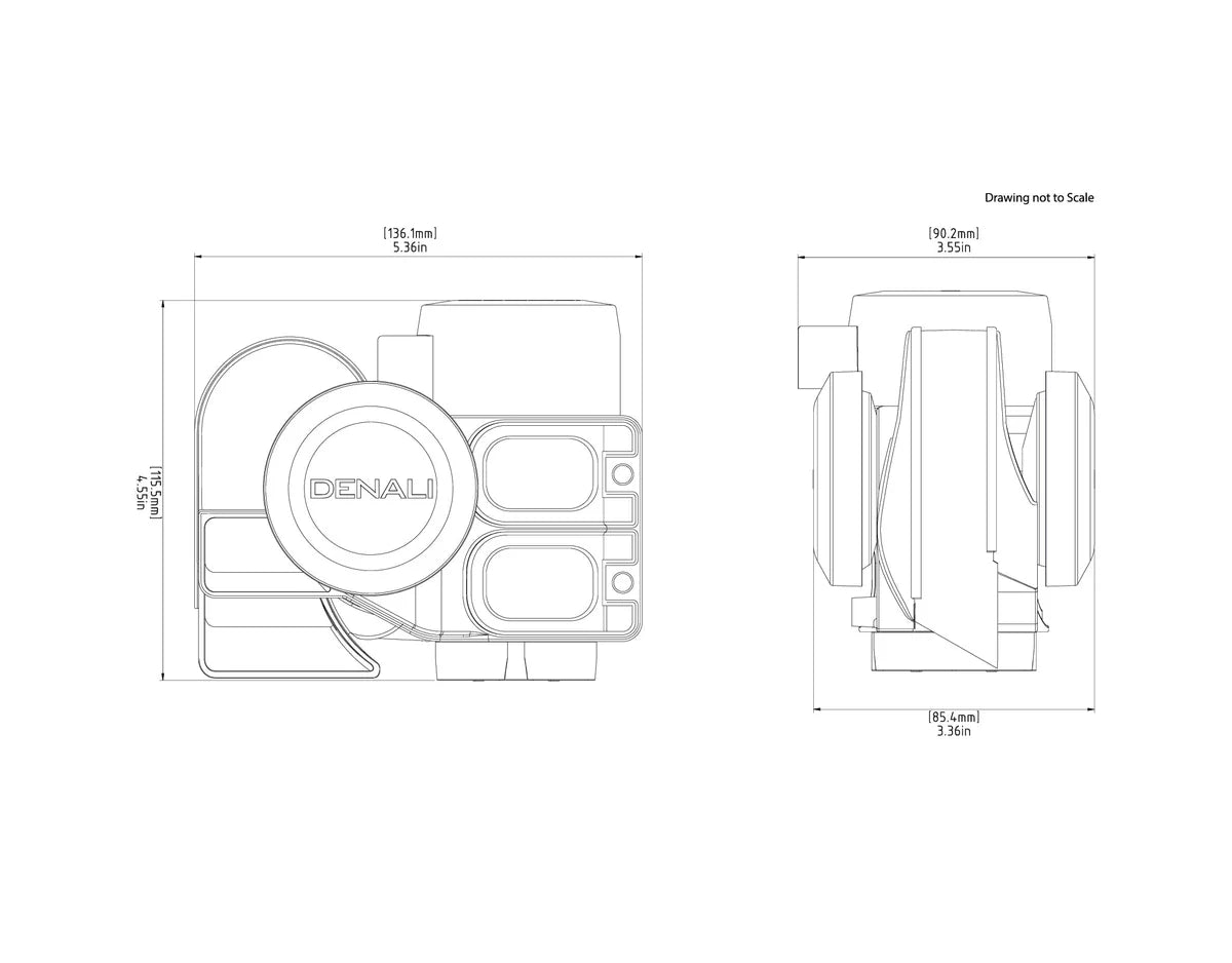 DENALI SoundBomb Original Compact Dual-Tone Air Horn