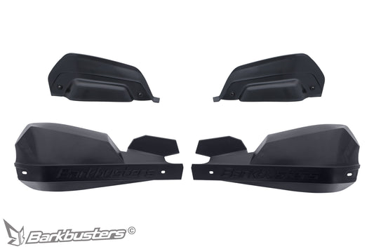 Barkbusters VPS Plastic Guards Only - BLACK on BLACK (with deflectors in BLACK)