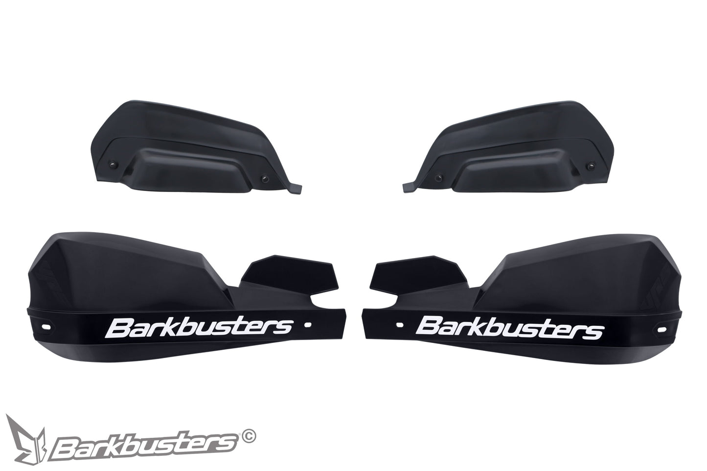 Barkbusters VPS Plastic Guards Only - BLACK (with deflectors in BLACK)