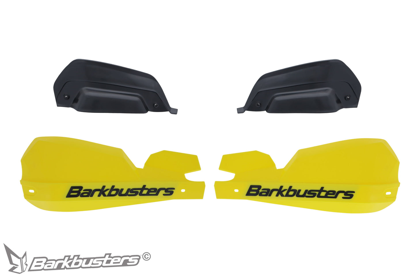 Barkbusters VPS Plastic Guards Only - YELLOW (with deflectors in BLACK)