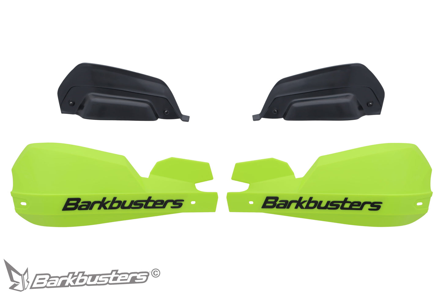 Barkbusters VPS Plastic Guards Only - YELLOW HiViz (with deflectors in BLACK)