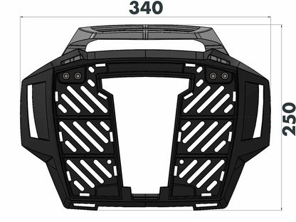 Hepco & Becker Alurack topcasecarrier black for Yamaha TMAX 530 / SX / DX (2018-2019)