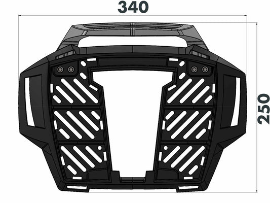 Hepco & Becker Alurack top case carrier black for BMW F 850 GS Adventure (2019-2023)