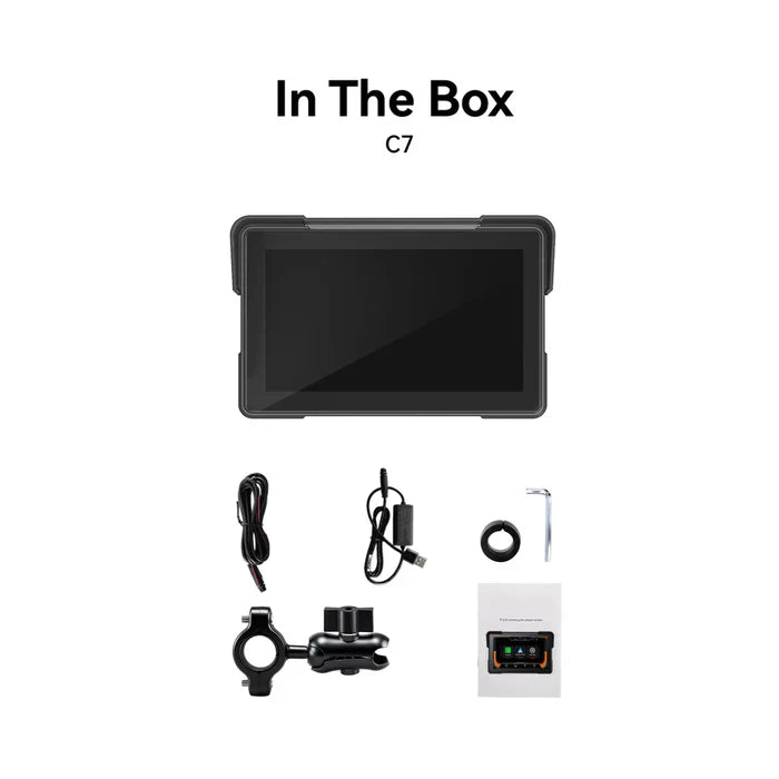 Aoocci C7 - 7" HD Screen for Motorcycle CarPlay & Android Auto