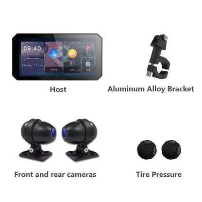 Aoocci C9 Pro Max - 6" Display / F&R Camera / Wireless CarPlay / TPMS / Bluetooth
