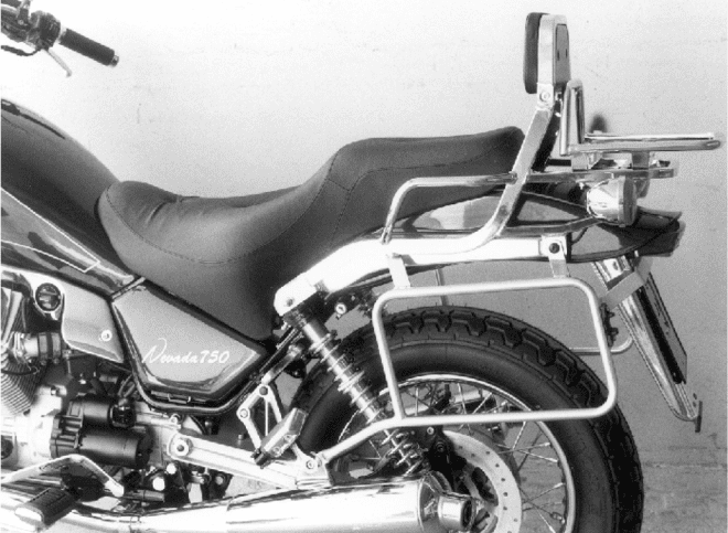 Hepco & Becker Sidecarrier permanent mounted chrome for Moto Guzzi Nevada 750/Club (1989-1999)