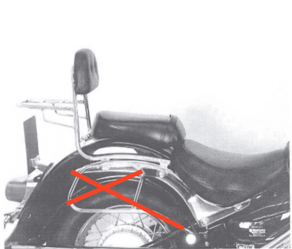 Hepco & Becker Sissybar with rearrack chrome for Suzuki VL 800 Intruder LC Volusia (2001-2016) / C 800 Intruder / Black Edition (2005-2016)