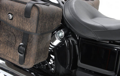 Hepco & Becker Saddlebag holder Cutout - black for Harley-Davidson Dyna Street Bob (2005-2017) / Super Glide/Custom (2005-2013) / Low Rider (2006-2017) / Wide Glide (2009-2017)
