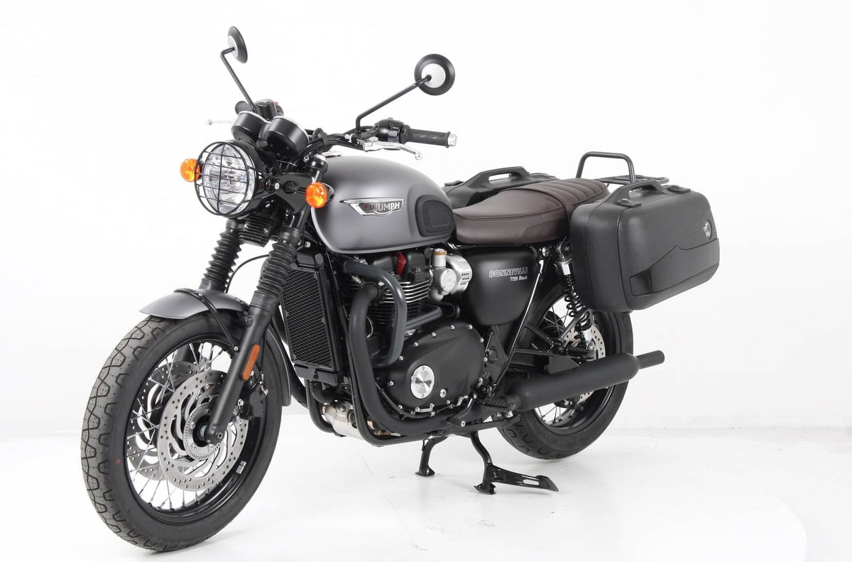 Hepco & Becker Sidecarrier permanent mounted chrome for Triumph Bonneville T 120/Black (2016-)