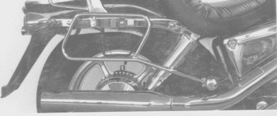 Hepco & Becker Leather bag holder tube-type - chrome for Honda VT 1100 C (1988-1994)