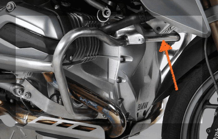 Hepco & Becker Stiffening bracket for Engine guard BMW R 1200 GS LC (2013-2018) - stainless steel