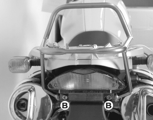 Hepco & Becker Topcase carrier tube-type silver for BMW F 650 GS Dakar (2004-2007)/F 650 GS/G 650 GS (2004-)