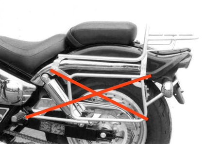 Hepco & Becker Topcase carrier tube-type chrome for Suzuki VZ 800 Marauder (1996-2003)