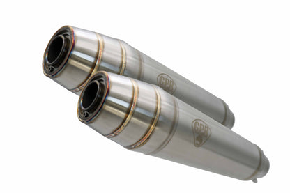 GPR Deeptone Inox Cafè Racer Silencers without link pipe Exhaust