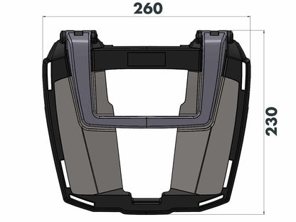 Hepco & Becker Easyrack topcasecarrier black for Honda NC 700 X (2012-2013)/750 X/DCT (2014-2020)