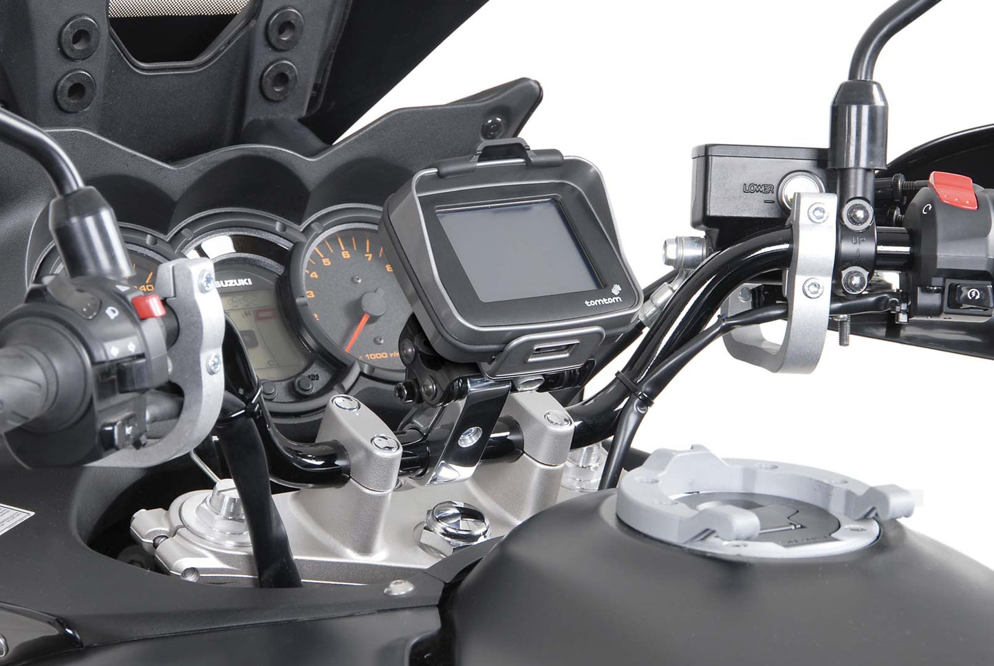 SW-Motech GPS mount with handlebar clamp
