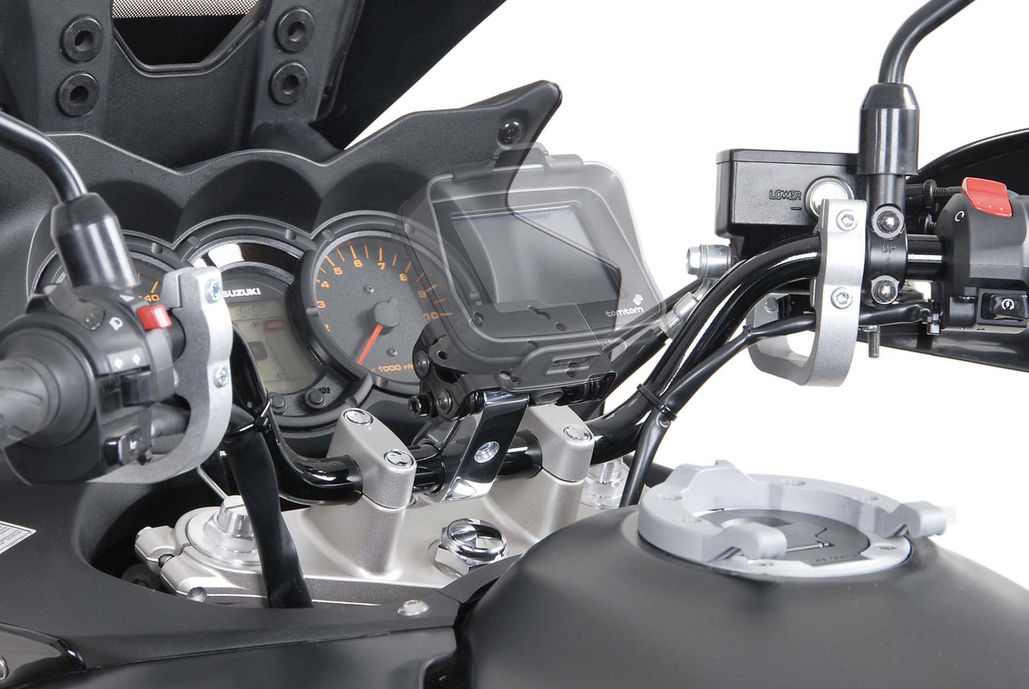 SW-Motech GPS mount with handlebar clamp